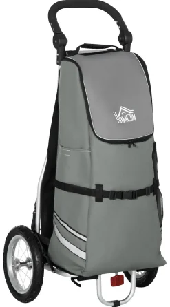 HOMCOM Fahrradanhänger silber silber B/H/L: ca. 43x53x110 cm