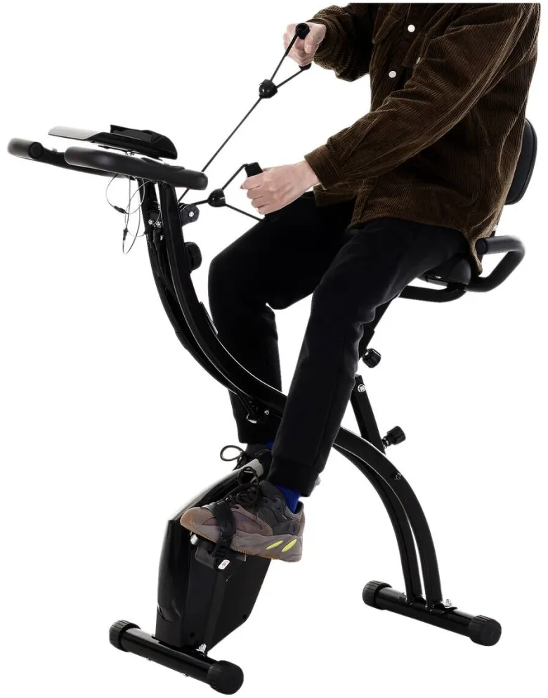 HOMCOM Fahrradtrainer schwarz Stahl