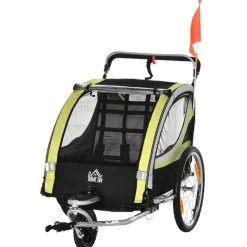 HOMCOM Fahrrad-Zubehör gelb gelb B/H/L: ca. 75x142x101 cm