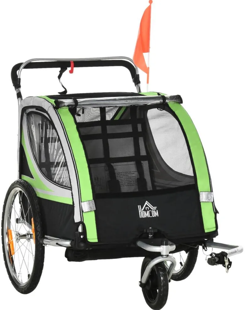 HOMCOM Fahrrad-Zubehör grün grün B/H/L: ca. 75x142x101 cm