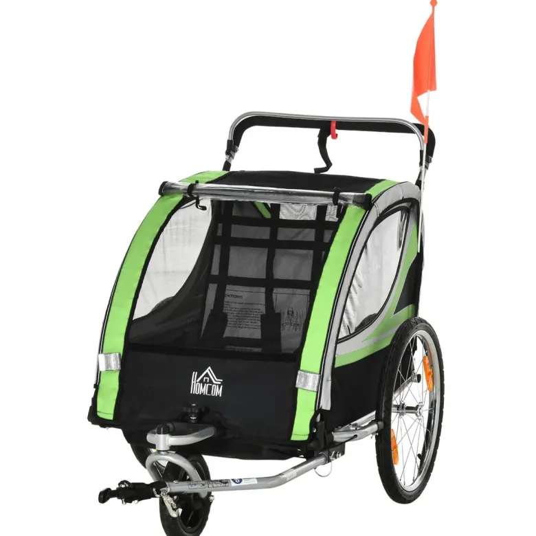 HOMCOM Fahrrad-Zubehör grün grün B/H/L: ca. 75x142x101 cm