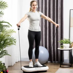 HOMCOM Fitness-Gerät schwarz weiß Edelstahl Kunststoff Polypropylen B/H/L: ca. 40x73x13 cm