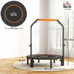 HOMCOM Fitness-Trampolin schwarz B/H/L: ca. 102x123x102 cm