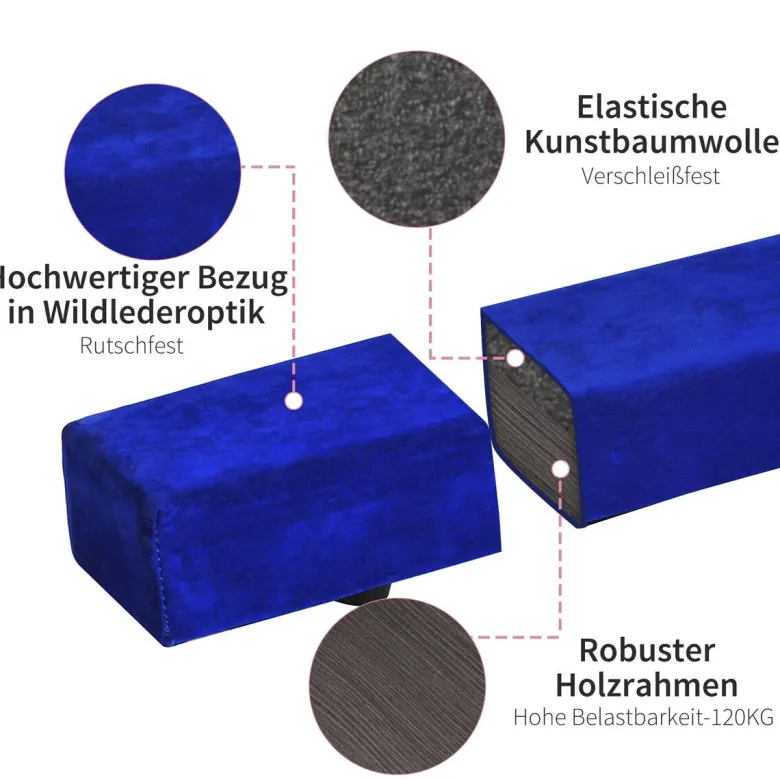 HOMCOM Fitness-Zubehör blau Holz B/H/L: ca. 10x210x6,5 cm