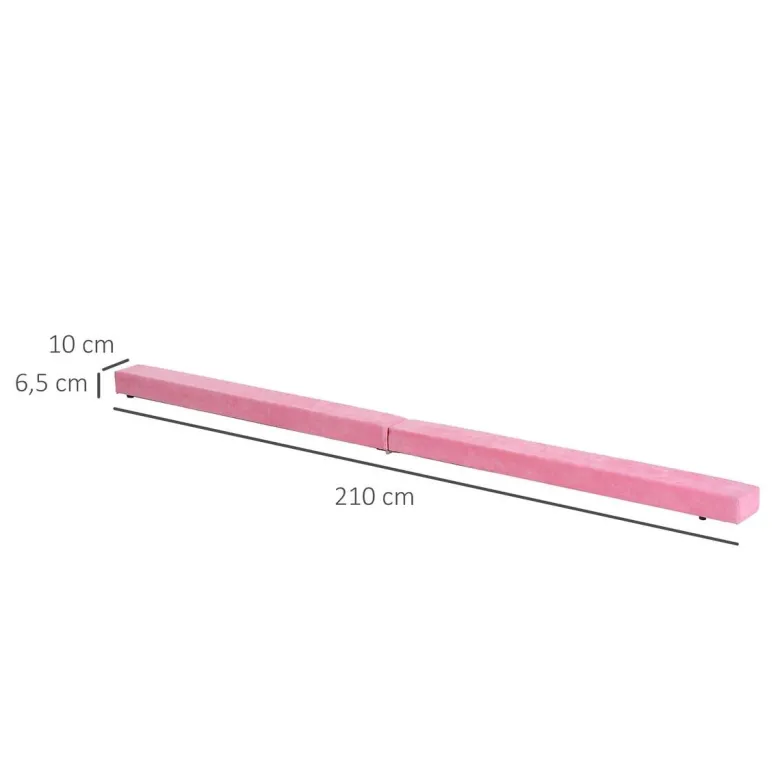 HOMCOM Fitness-Zubehör rosa Holz B/H/L: ca. 10x210x6,5 cm