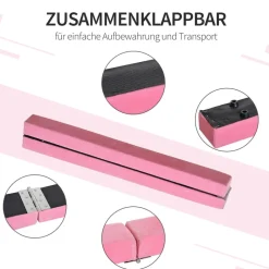 HOMCOM Fitness-Zubehör rosa Holz B/H/L: ca. 10x210x6,5 cm