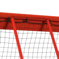 HOMCOM Fußball Rebounder rot Metall B/H/L: ca. 118x120x128 cm