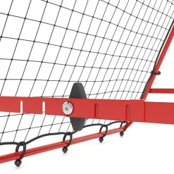 HOMCOM Fußball Rebounder rot Stahl B/H/L: ca. 95x90x100 cm