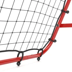 HOMCOM Fußball Rebounder rot Stahl B/H/L: ca. 95x90x100 cm
