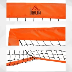 HOMCOM Fußballtor orange Metall B/H/L: ca. 90x90x183 cm