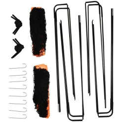 HOMCOM Fußballtor orange Metall B/H/L: ca. 90x90x183 cm