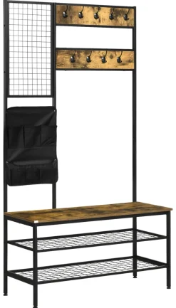 HOMCOM Garderobe braun Spanplatte B/H/L: ca. 40x100x185 cm