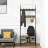 HOMCOM Garderobe schwarz Polypropylen B/H/L: ca. 34x72x185 cm