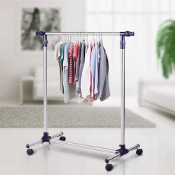 HOMCOM Garderobe silber Edelstahl B/H/L: ca. 45x86x95 cm