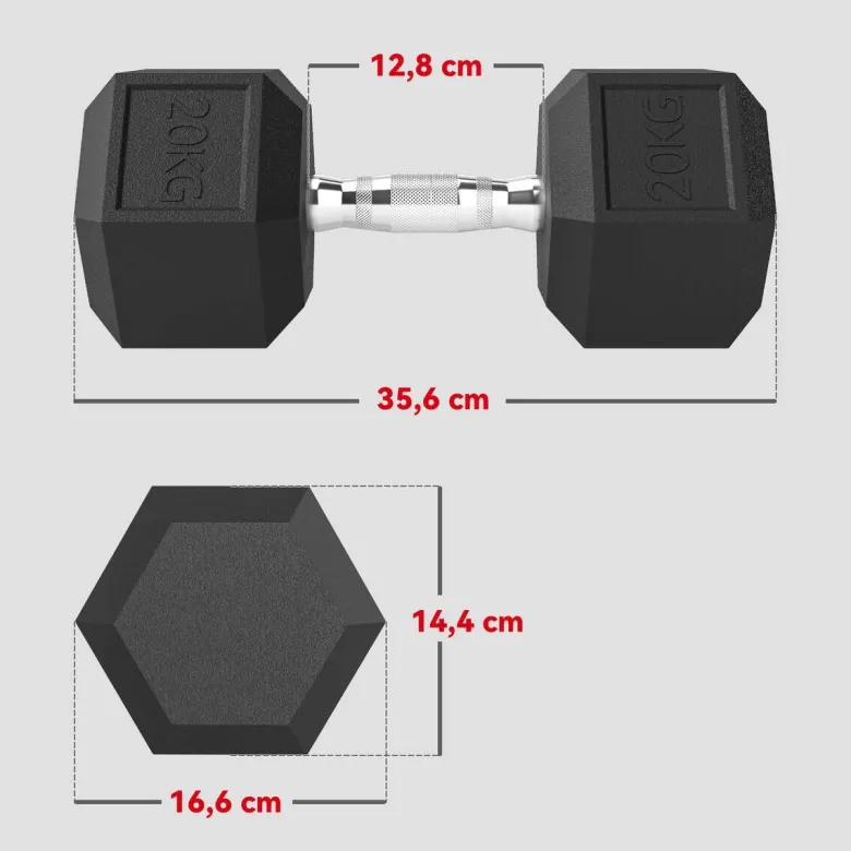 HOMCOM Gummi-Hantel schwarz Gummi B/H/L: ca. 16,6x35,6x16,6 cm