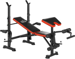 HOMCOM Hantelbank schwarz Kunststoff B/H/L: ca. 139x127x175 cm