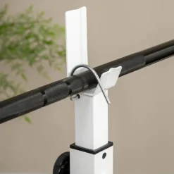 HOMCOM Hantelbank weiß Stahl B/H/L: ca. 134x136x180 cm
