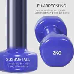 HOMCOM Hantelset bunt Eisen B/H/L: ca. 30x8x41 cm