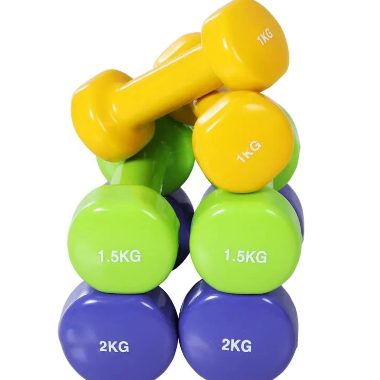 HOMCOM Hantelset bunt Eisen B/H/L: ca. 30x8x41 cm