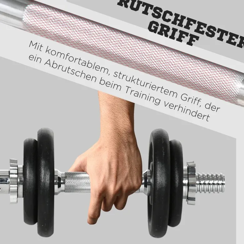 HOMCOM Hantelset schwarz Eisen B/H/L: ca. 16x16x95 cm