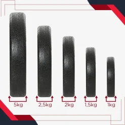 HOMCOM Hantelset schwarz Kunststoff B/H/L: ca. 18x7,5x43 cm