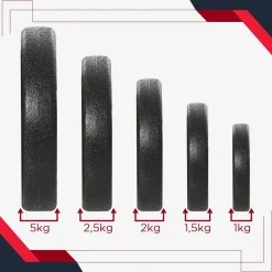 HOMCOM Hantelset schwarz Kunststoff B/H/L: ca. 18x7,5x43 cm