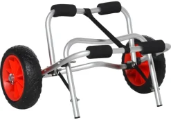 HOMCOM Kanuwagen silber Kunststoff B/H/L: ca. 44x5x68 cm