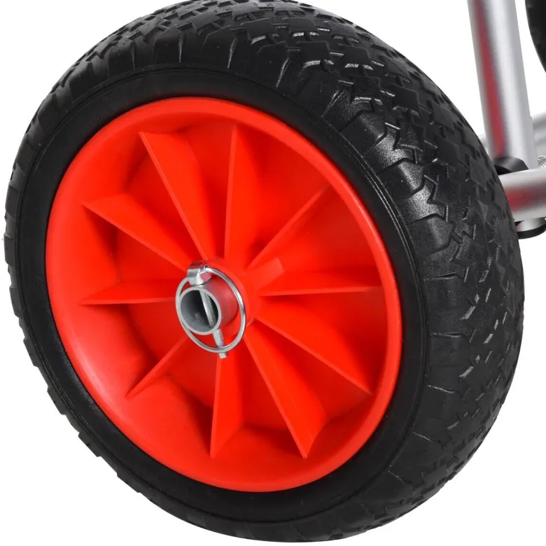 HOMCOM Kanuwagen silber Kunststoff B/H/L: ca. 44x5x68 cm