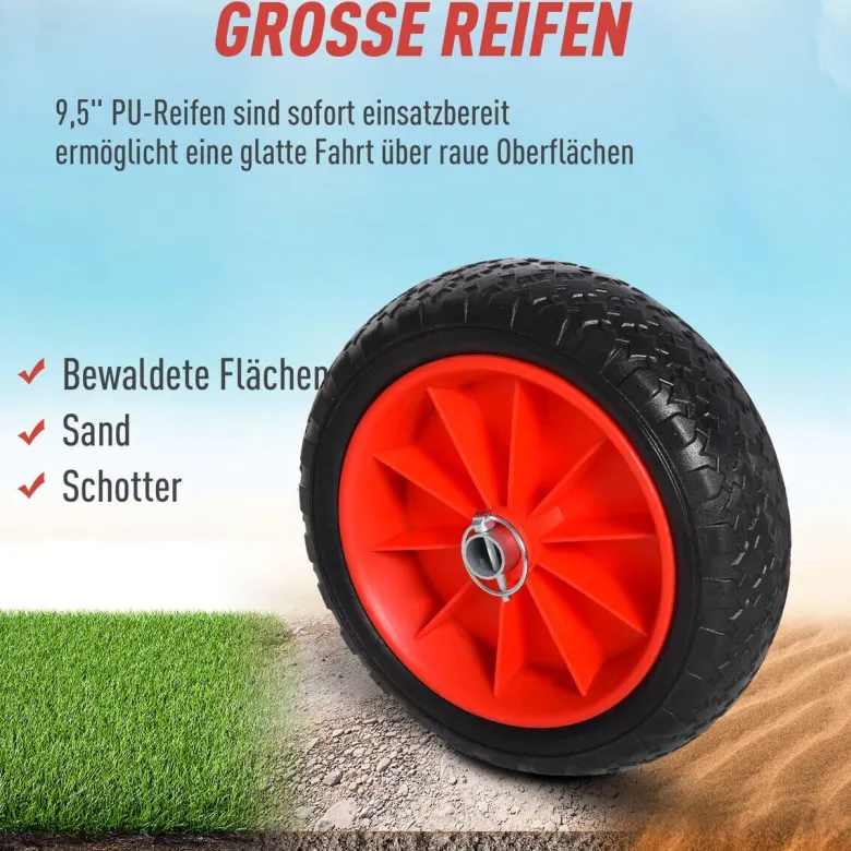 HOMCOM Kanuwagen silber Kunststoff B/H/L: ca. 44x5x68 cm