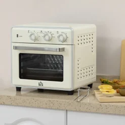 HOMCOM Küchengerät 800-152V90CW cremeweiß Edelstahl B/H/L: ca. 37,7x36x34,5 cm