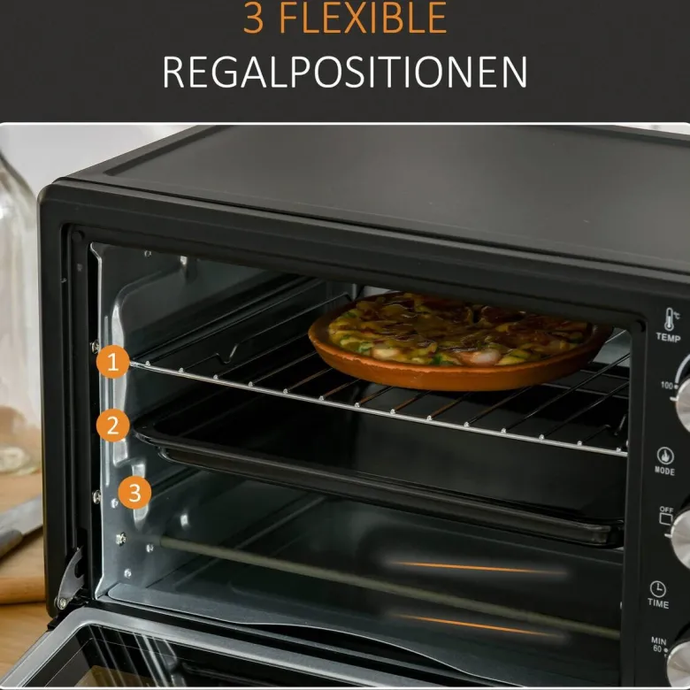 HOMCOM Küchengerät 800-085V90 schwarz Polypropylen B/H/L: ca. 38,5x46x29 cm