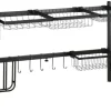HOMCOM Küchenhelfer schwarz Edelstahl B/H/L: ca. 30x93x52 cm