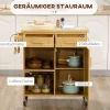 HOMCOM Küchenwagen natur Edelstahl B/H/L: ca. 36x84x85 cm
