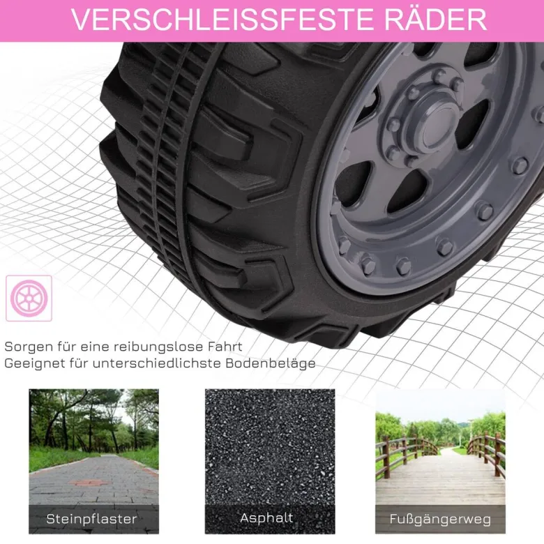 HOMCOM Kinderauto rosa B/H/L: ca. 42x70x45 cm