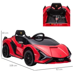 HOMCOM Kinder-Elektroauto rot B/H/L: ca. 62x65x132 cm