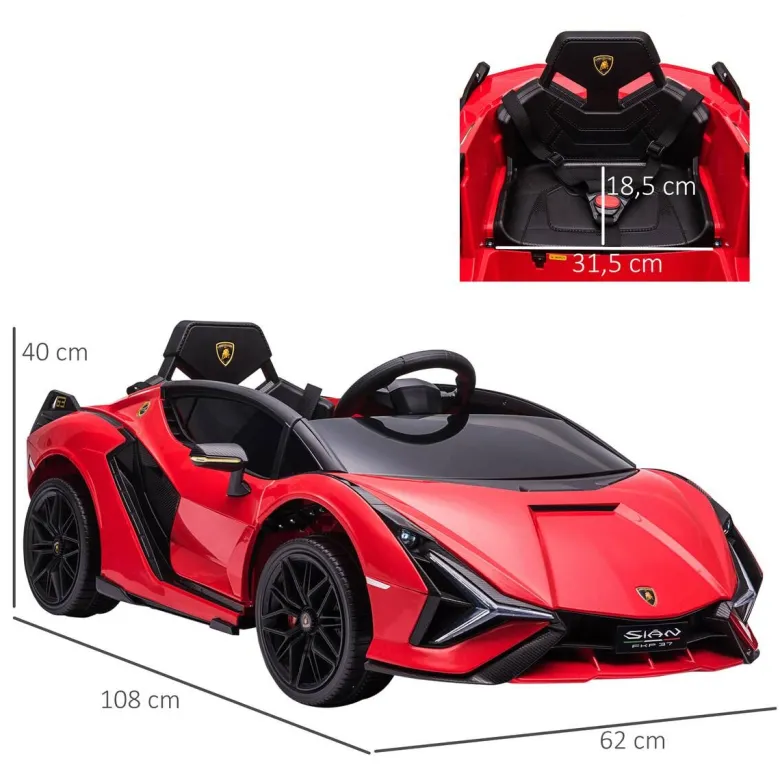 HOMCOM Kinder-Elektroauto rot B/H/L: ca. 62x65x132 cm