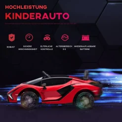 HOMCOM Kinder-Elektroauto rot B/H/L: ca. 62x65x132 cm