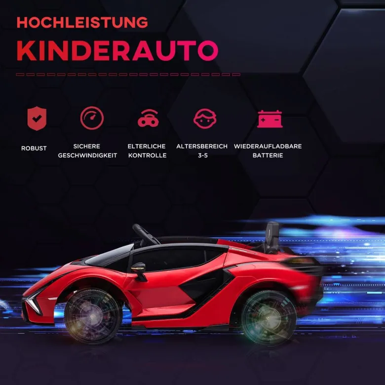 HOMCOM Kinder-Elektroauto rot B/H/L: ca. 62x65x132 cm