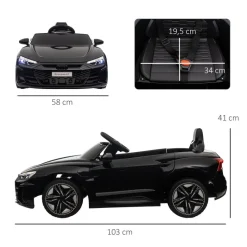 HOMCOM Kinder-Elektroauto schwarz B/H/L: ca. 58x41x103 cm