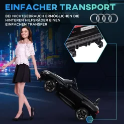 HOMCOM Kinder-Elektroauto schwarz B/H/L: ca. 58x41x103 cm
