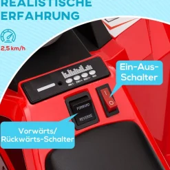 HOMCOM Kinder Elektrofahrzeug schwarz B/H/L: ca. 41,5x48,5x106 cm