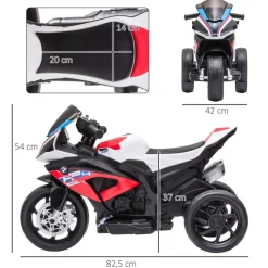 HOMCOM Kinder-Elektromotorrad rot B/H/L: ca. 42x54x82,5 cm