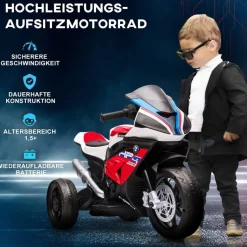 HOMCOM Kinder-Elektromotorrad rot B/H/L: ca. 42x54x82,5 cm