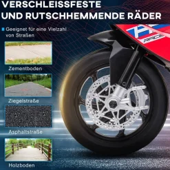 HOMCOM Kinder-Elektromotorrad rot B/H/L: ca. 42x54x82,5 cm