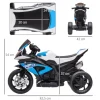 HOMCOM Kinder-Elektromotorrad blau B/H/L: ca. 42x54x82,5 cm