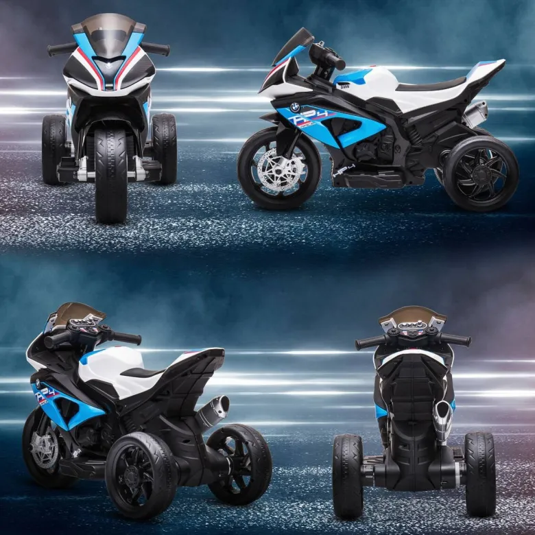 HOMCOM Kinder-Elektromotorrad blau B/H/L: ca. 42x54x82,5 cm