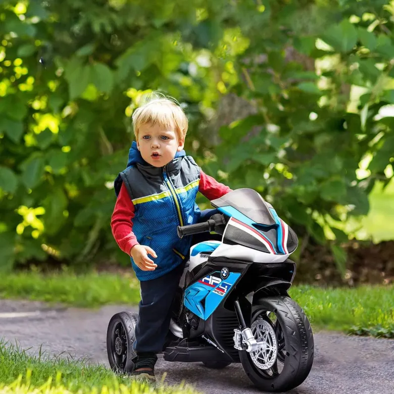 HOMCOM Kinder-Elektromotorrad blau B/H/L: ca. 42x54x82,5 cm
