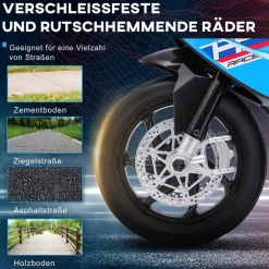 HOMCOM Kinder-Elektromotorrad blau B/H/L: ca. 42x54x82,5 cm