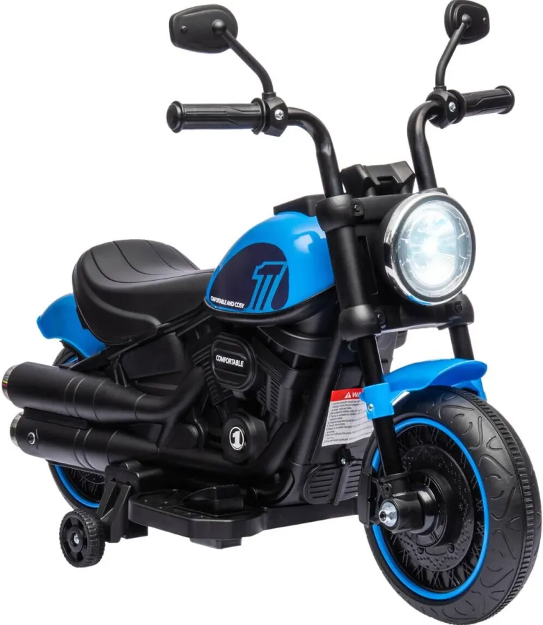 HOMCOM Kinder-Elektromotorrad schwarz B/H/L: ca. 42x57x76 cm