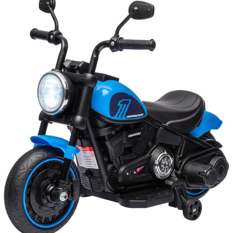 HOMCOM Kinder-Elektromotorrad schwarz B/H/L: ca. 42x57x76 cm